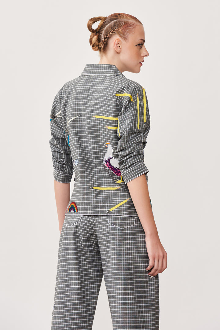 Over the Rainbow Waistcoat Jacket With Pants