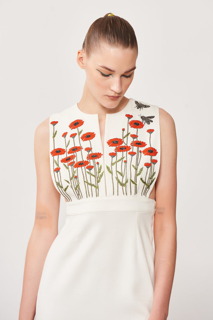 Daisy and Bee Dungree Dress With Flounce