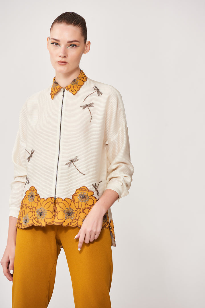 Cutwork Flower Boxy Shirt