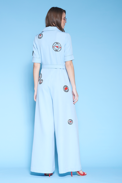Stamp Jumpsuit With Belt