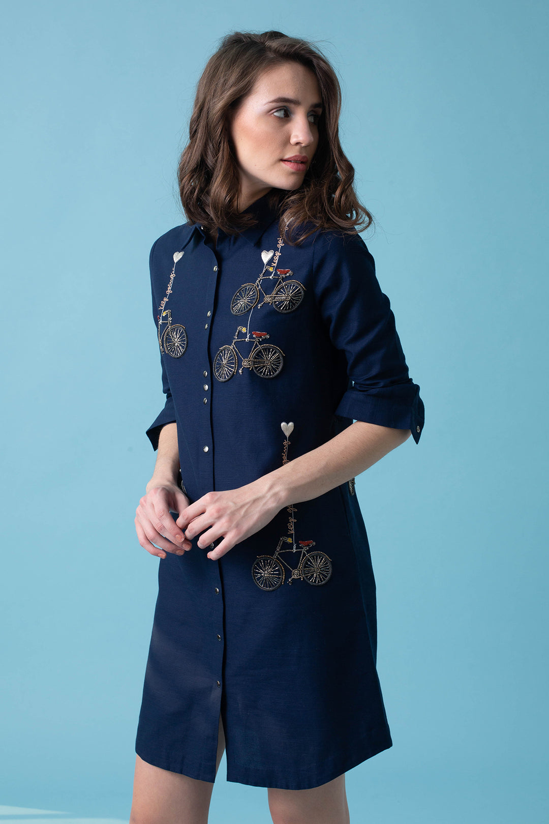 Keep Going /bicycle Shirt Dress