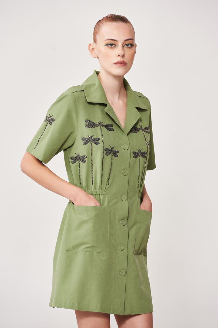 Rising Dragonflies Summer Coat Dress