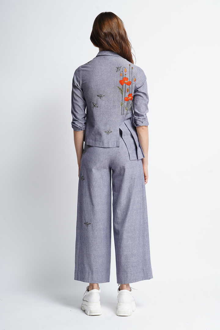 Poppy Garden Side Pleated Shirt