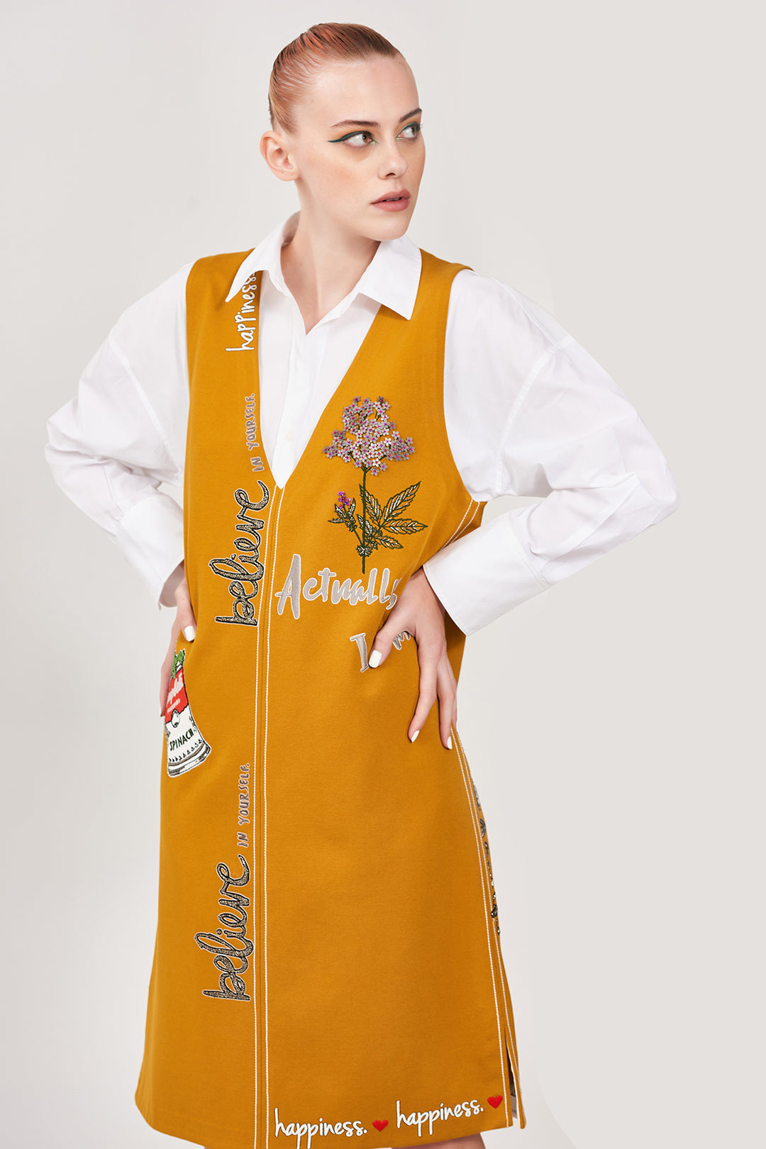 Choose Happy Sleeveless Shift Dress
