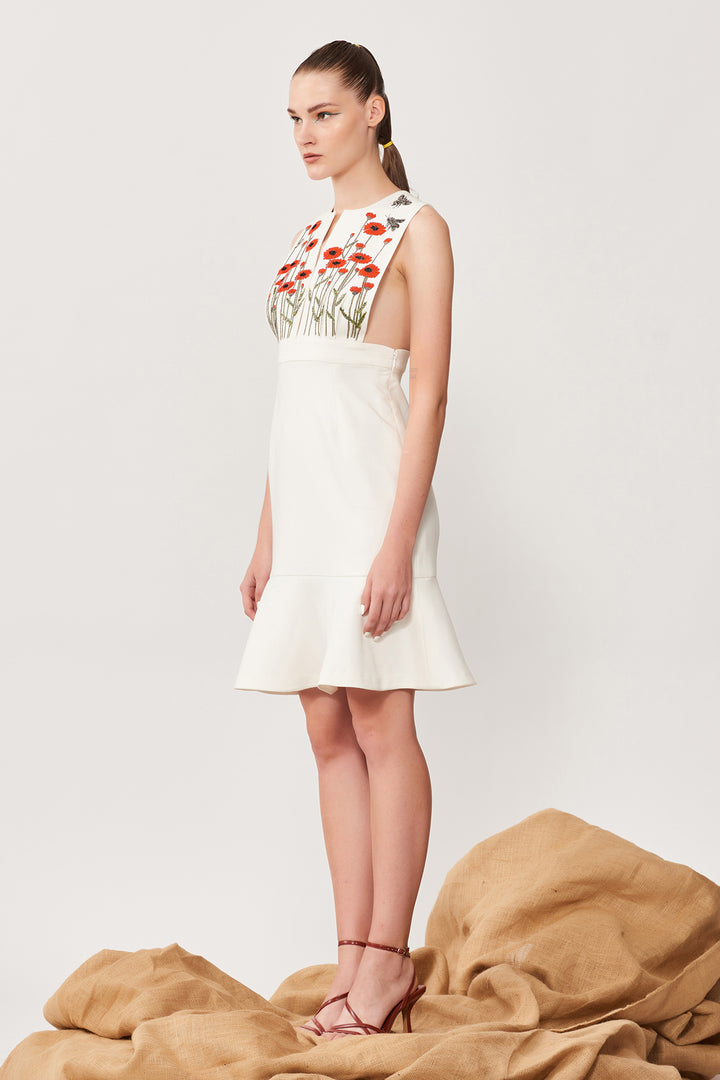 Daisy and Bee Dungree Dress With Flounce