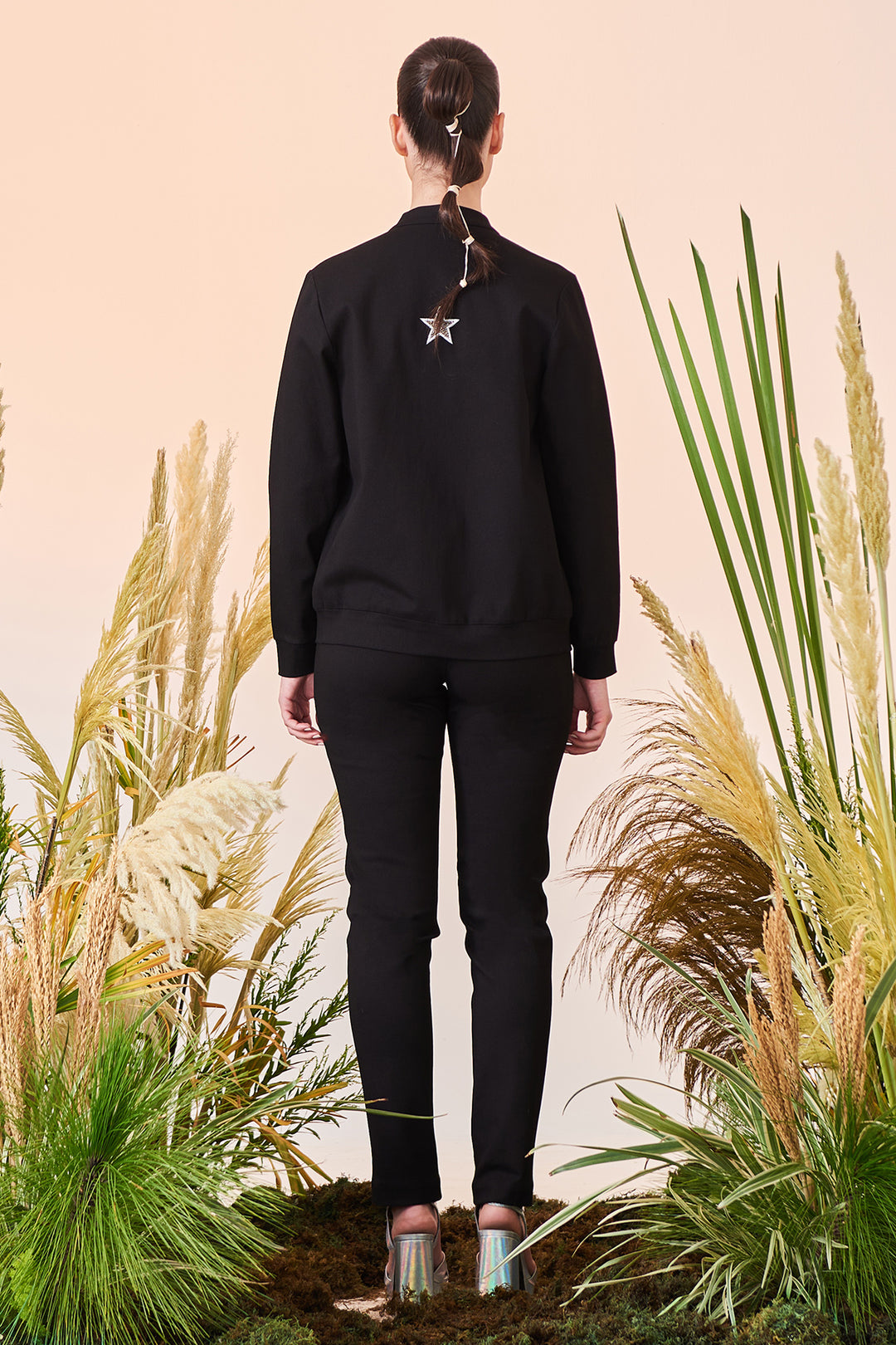 Narrow Pant Of (Rainbow And Rose Bomber Jacket)
