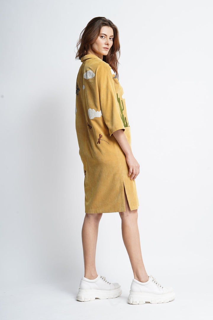 Cactus Clouds And Butterfly Kaftan Tunic
