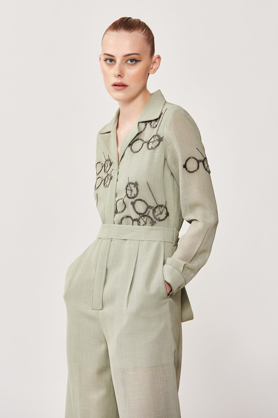 Time Vision Jumpsuit With Belt