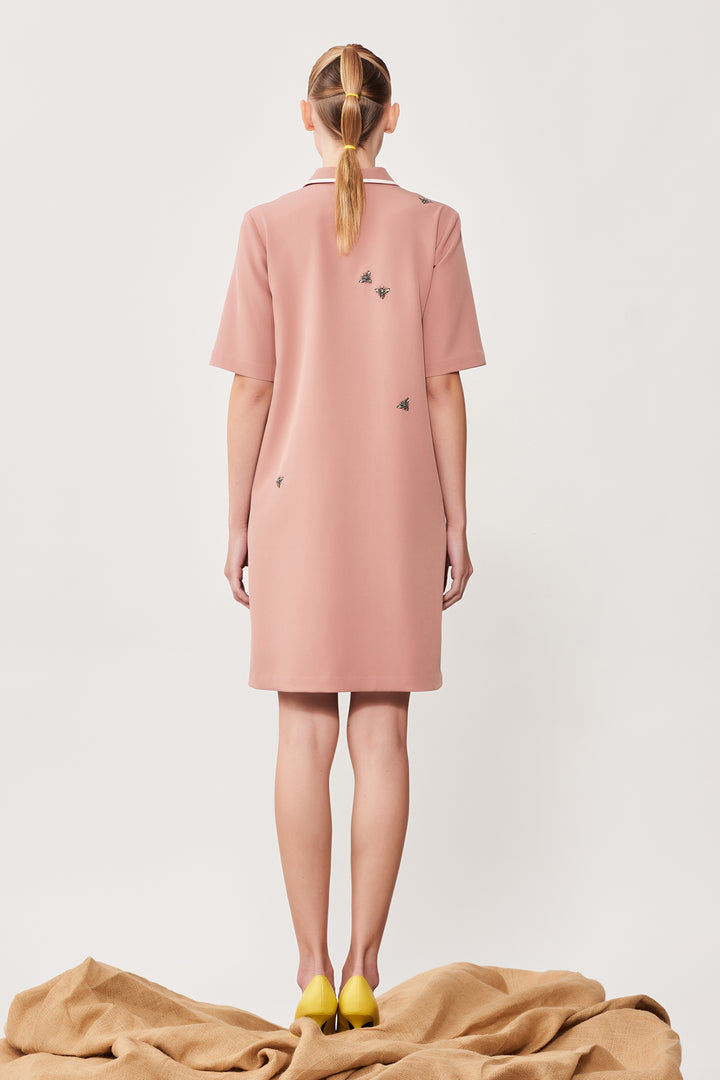Summer Bloom Shift Dress With Patch Pocket