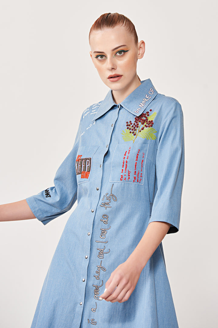 Keep Going Draped Dress With Belt at the Back
