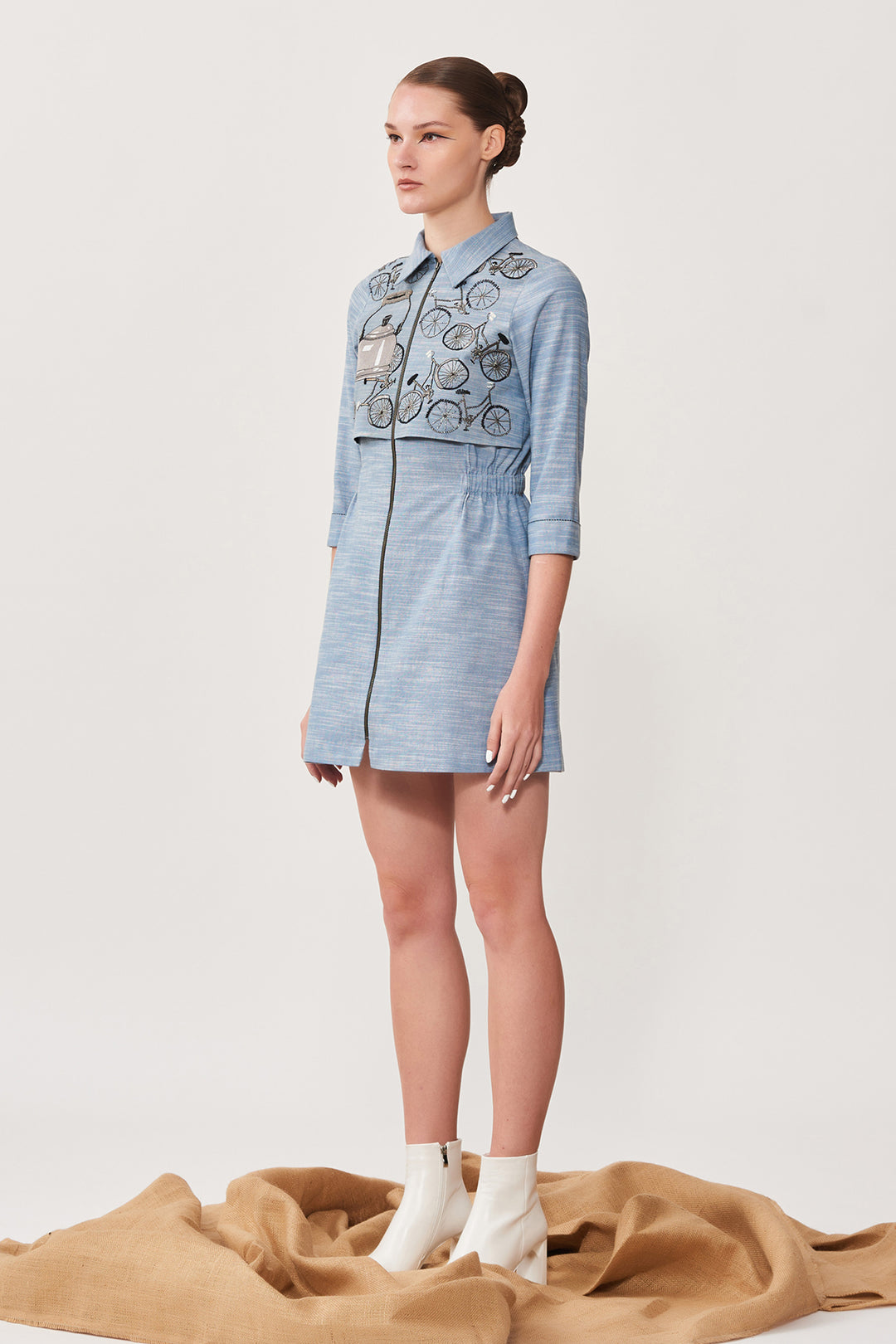 Bikes &amp; Kettle Double Layer Short Dress