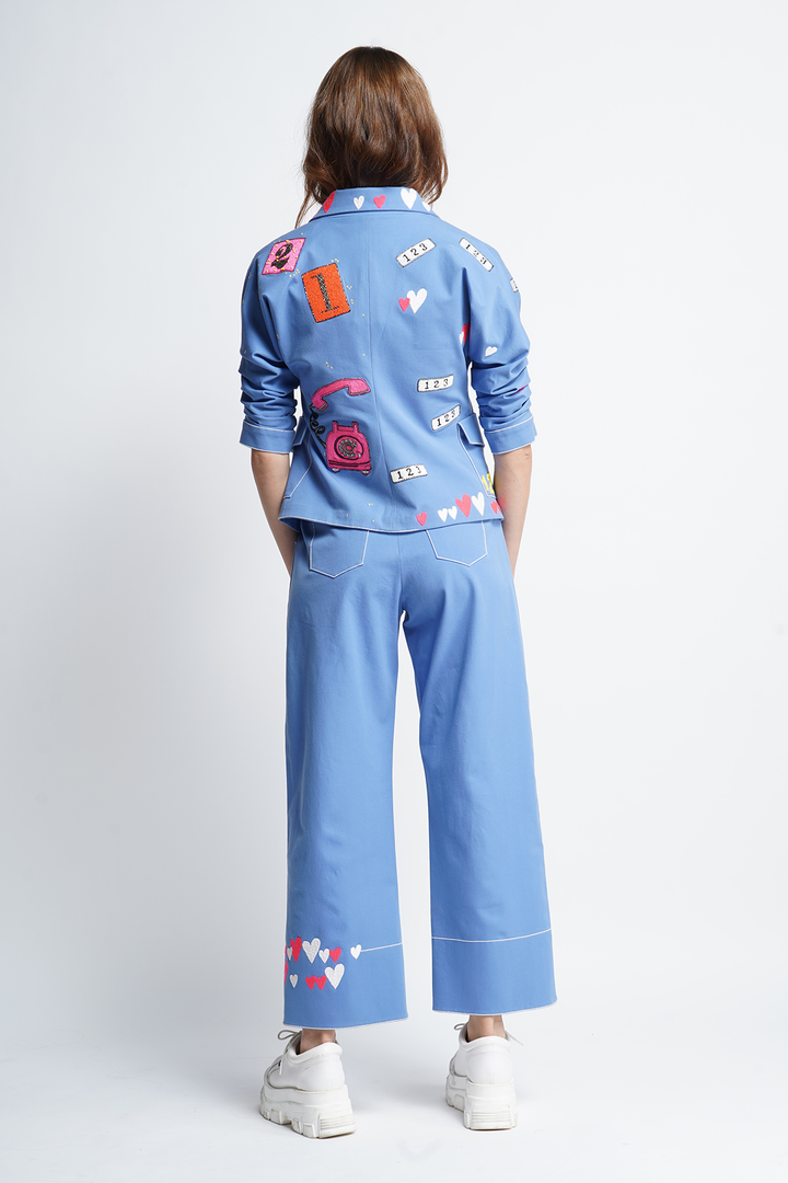 Odd And Even Numbers Waistcoat Jacket With Pants