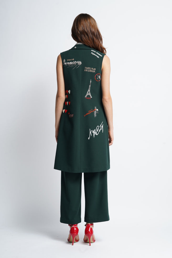Dancing Downtown Sleeveless Jacket with Pants