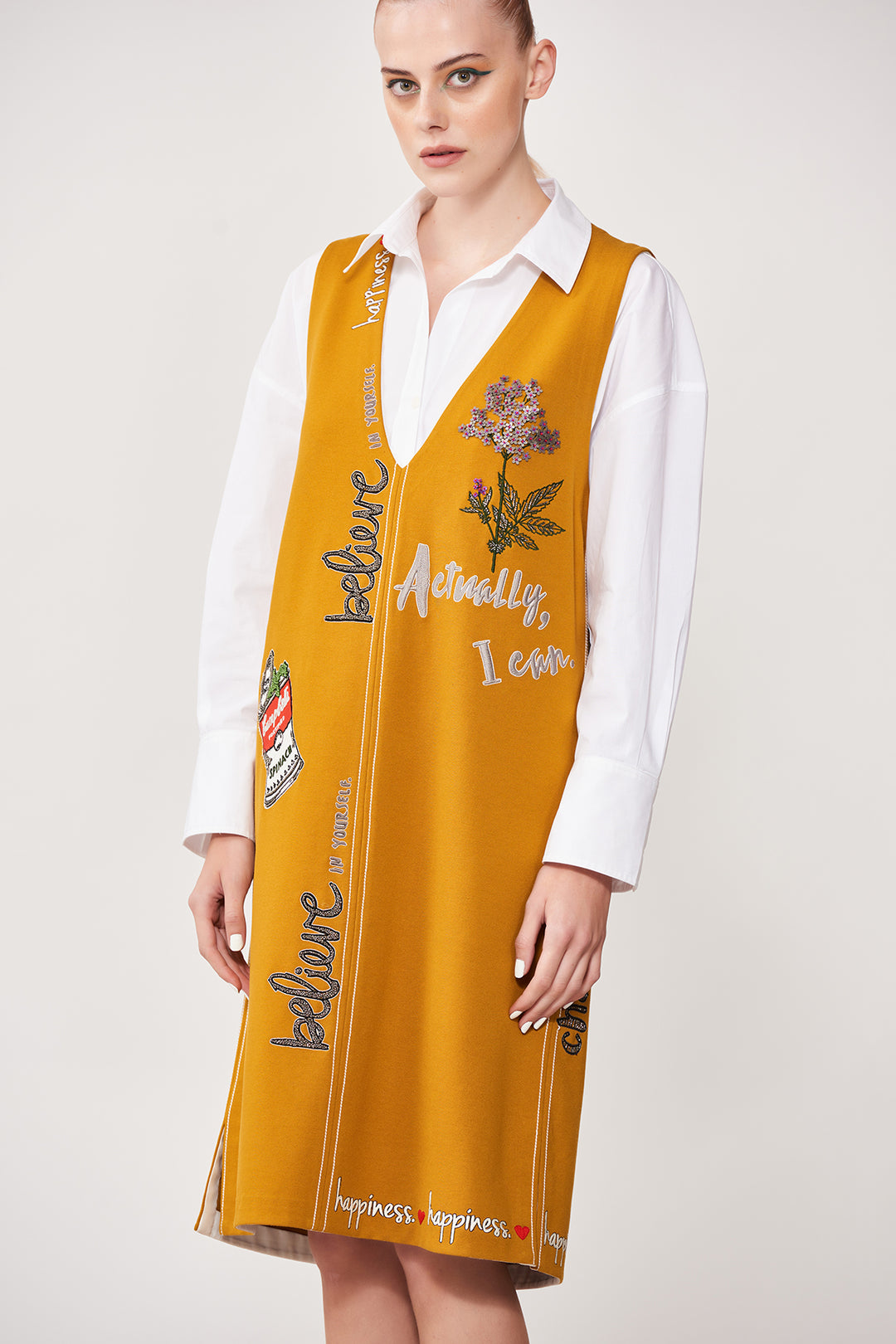 Choose Happy Sleeveless Shift Dress