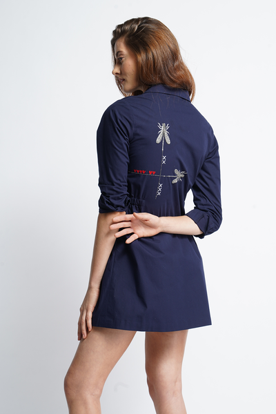 Dragonfly In Line Double Layer Short Dress