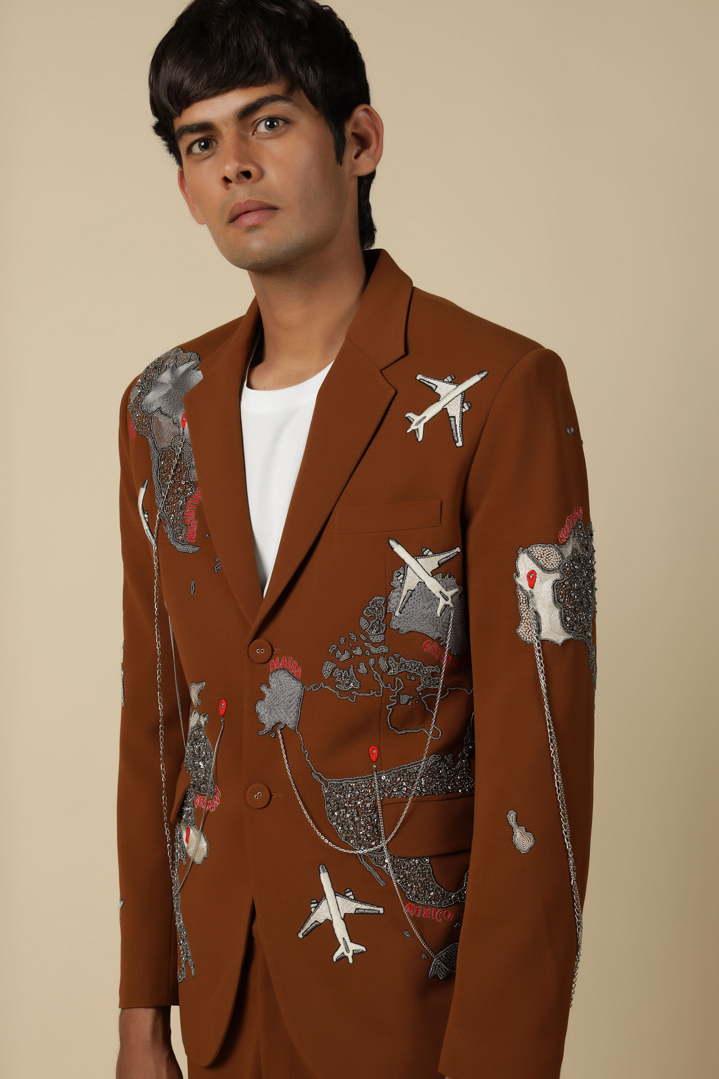 Map Blazer With Pants