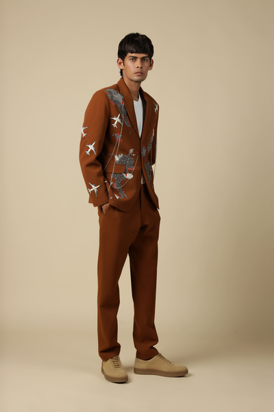 Map Blazer With Pants