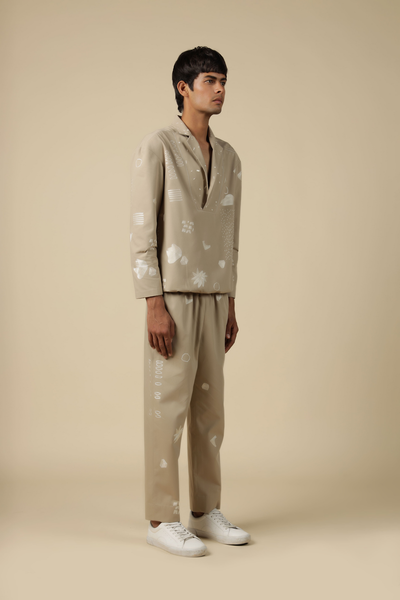 Abstract Shapes Overshirt With Joggers