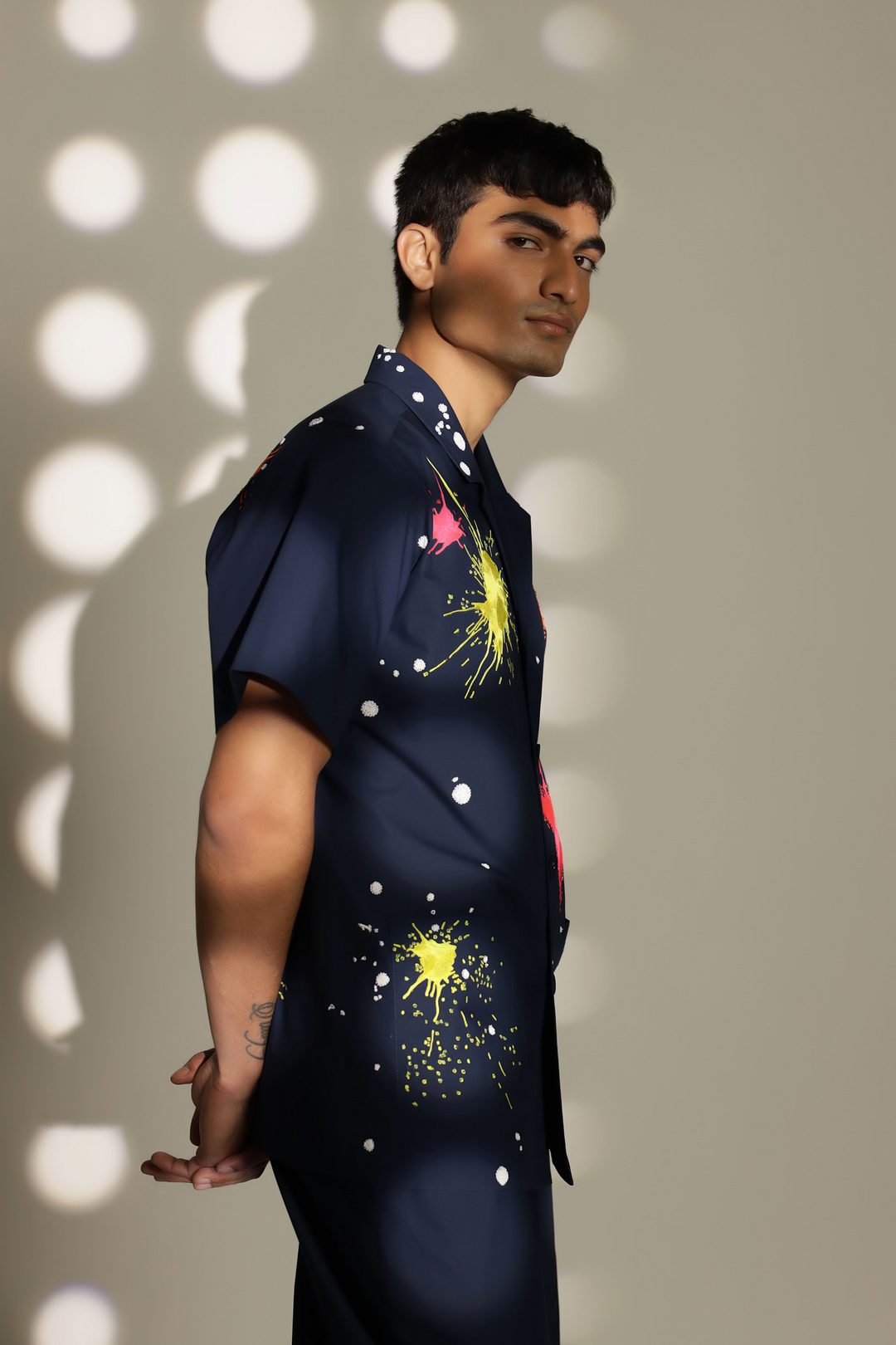 Star Splashes Shirt With Boxy Shorts