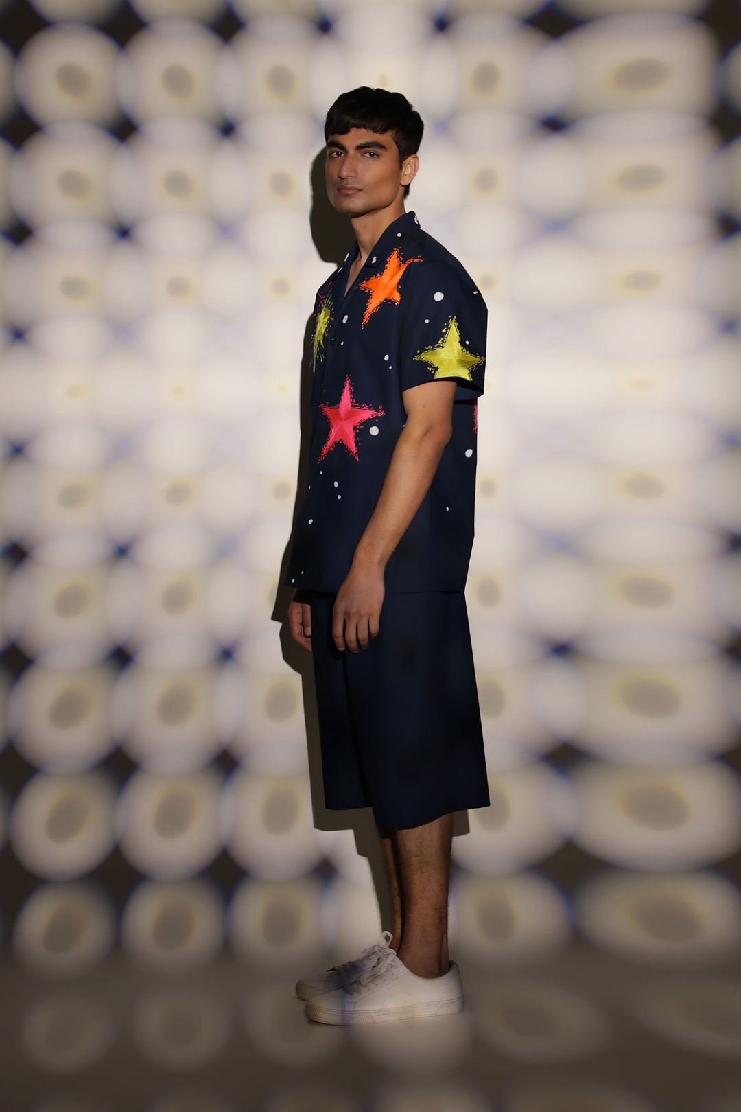 Star Splashes Shirt With Boxy Shorts