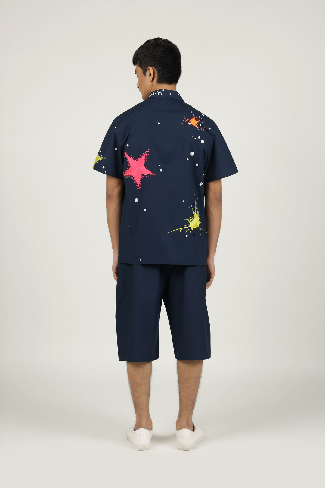 Star Splashes Shirt With Boxy Shorts