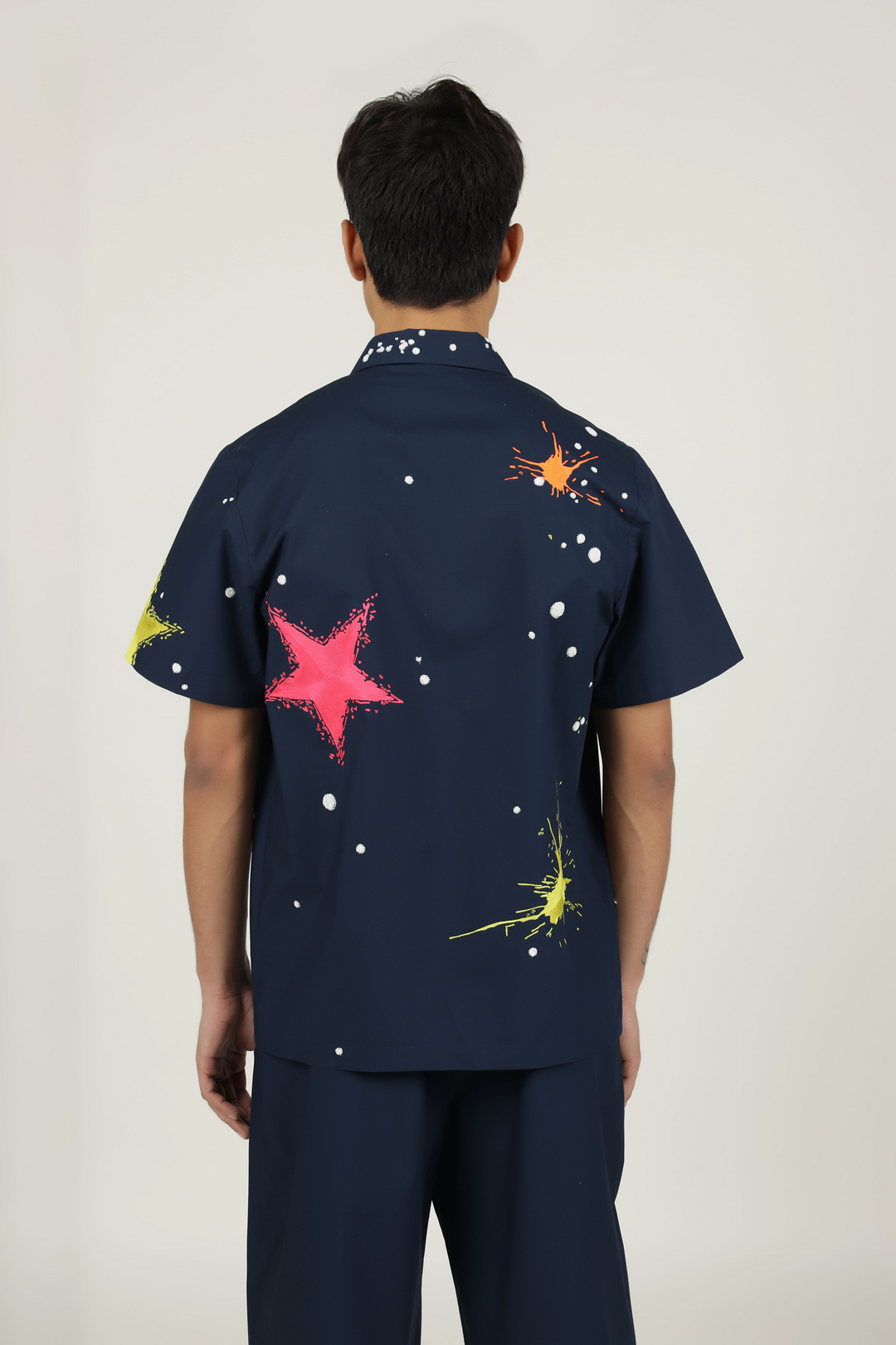 Star Splashes Shirt With Boxy Shorts