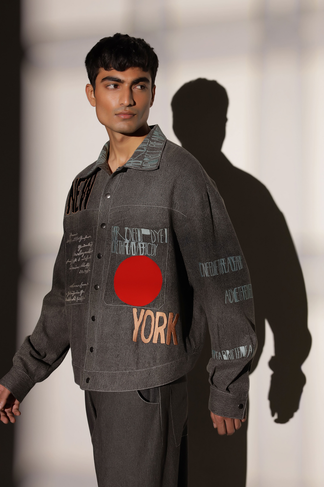 Scribble High Low Denim Jacket