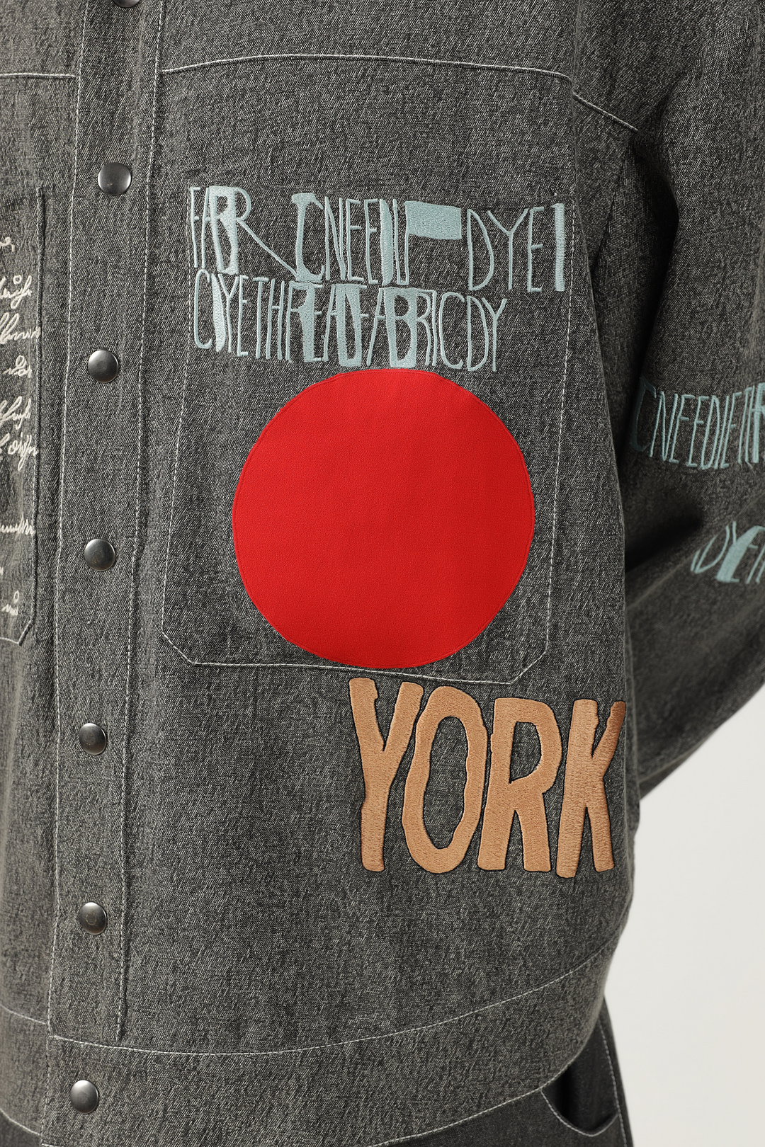 Scribble High Low Denim Jacket