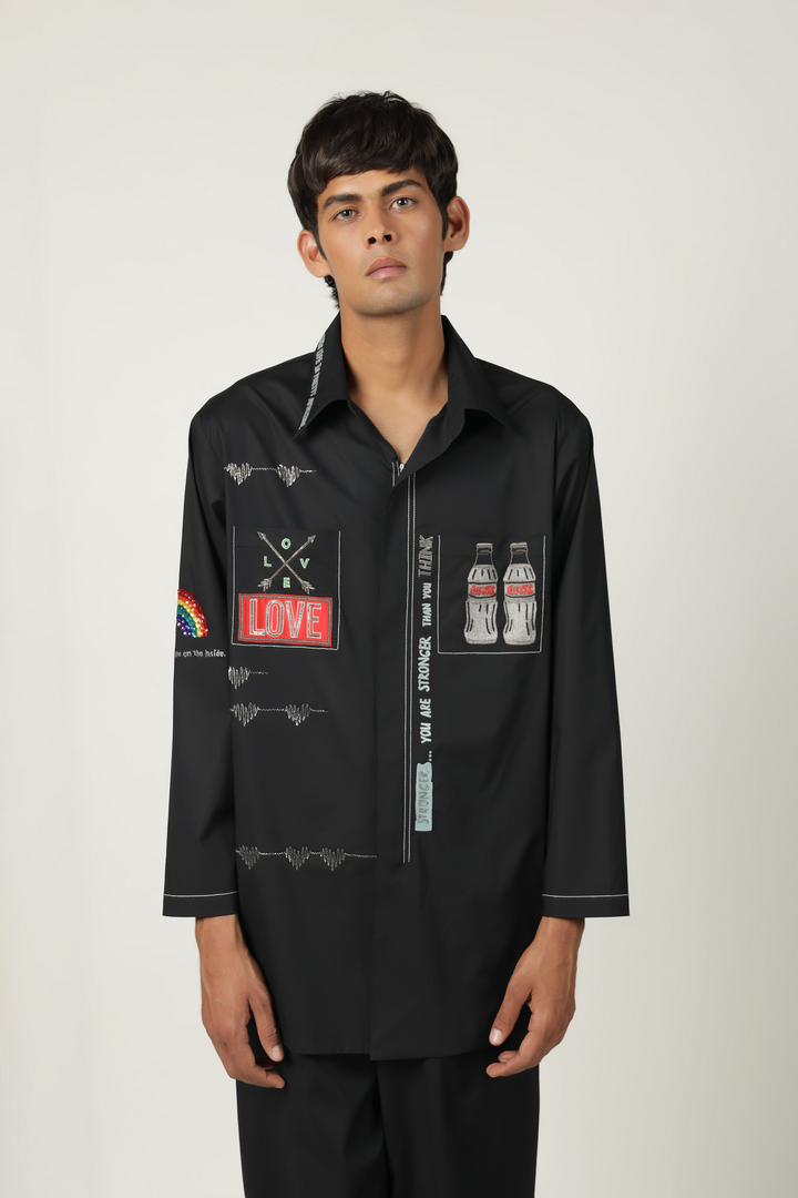 Coca-Cola Love Overlapped Shirt With Shorts