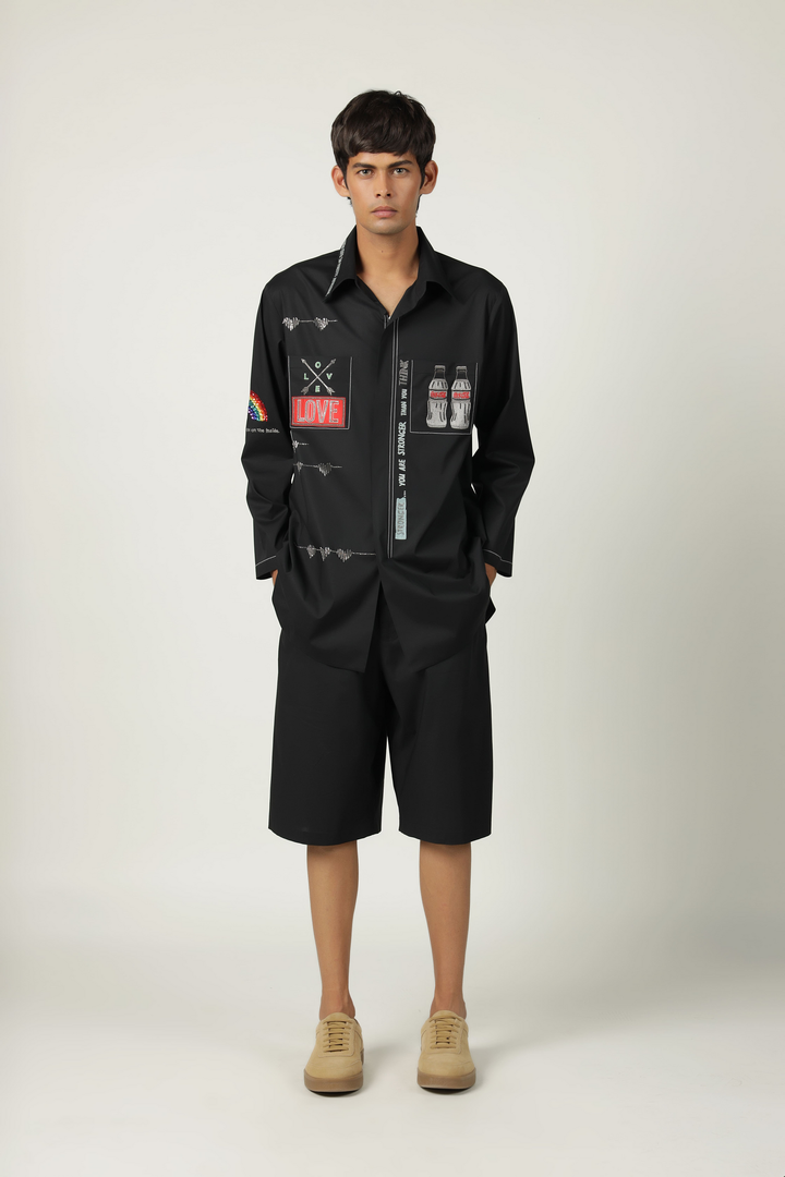 Coca-Cola Love Overlapped Shirt With Shorts