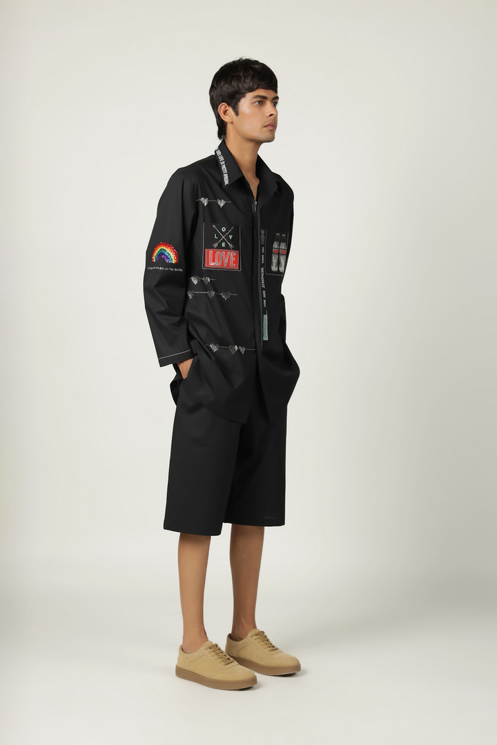 Coca-Cola Love Overlapped Shirt With Shorts