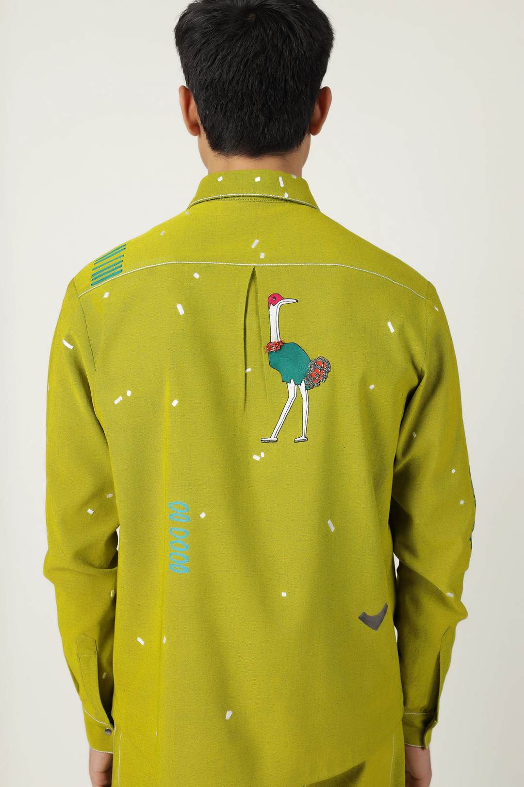 Abstract Shapes And Ostrich Shirt