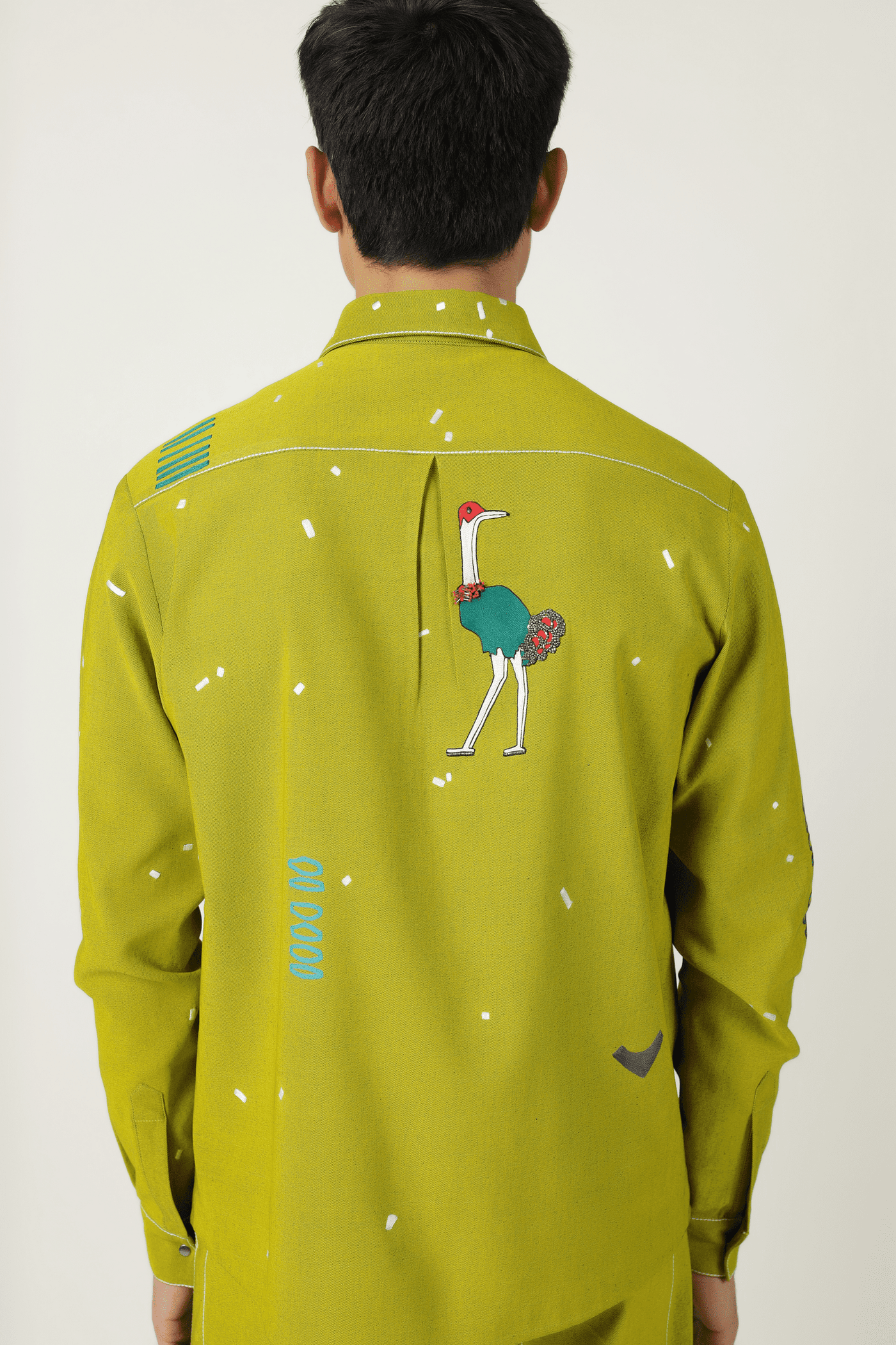 Abstract Shapes And Ostrich Shirt With Pants