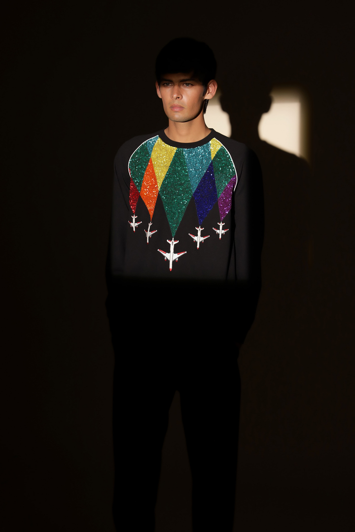 Fly Over The Rainbow Raglan Sweatshirt