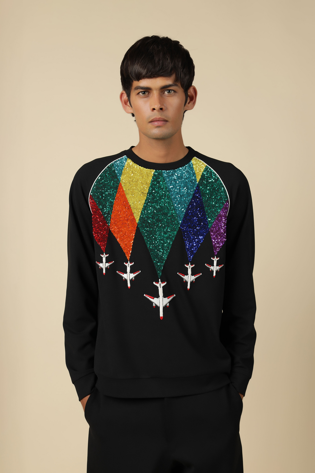 Fly Over The Rainbow Raglan Sweatshirt