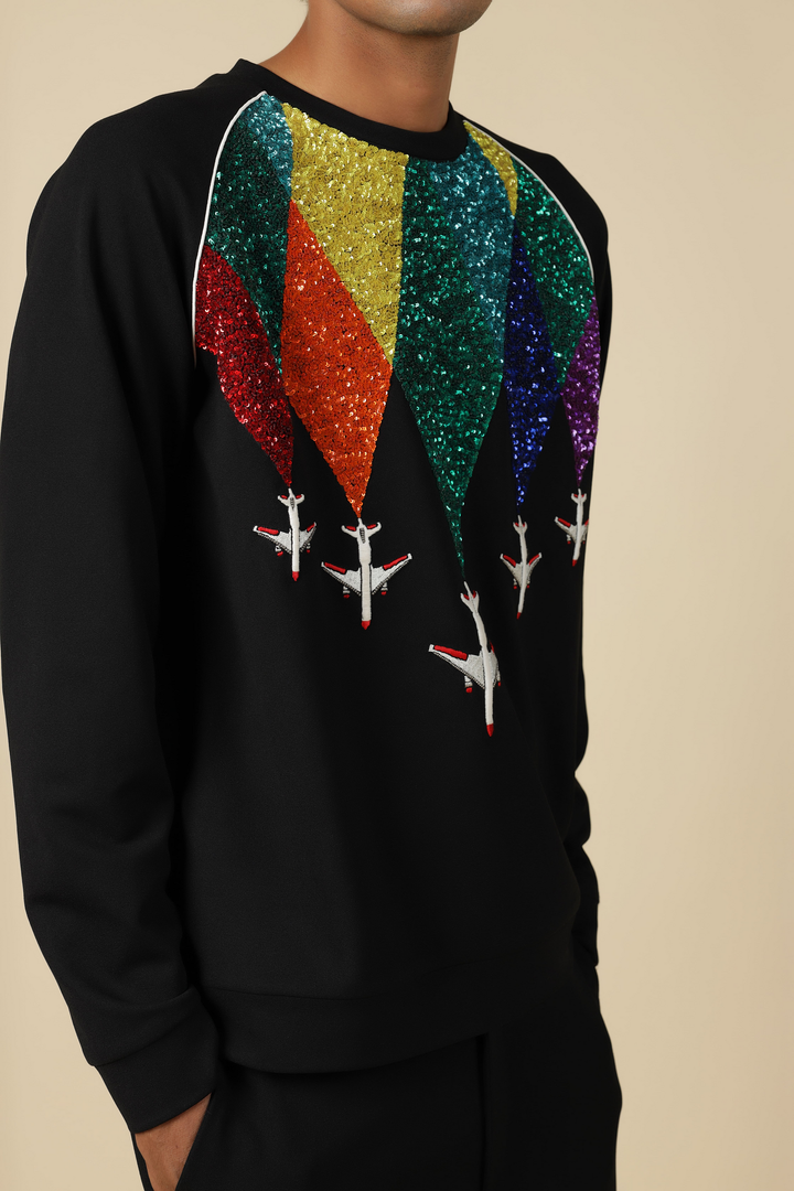 Fly Over The Rainbow Raglan Sweatshirt