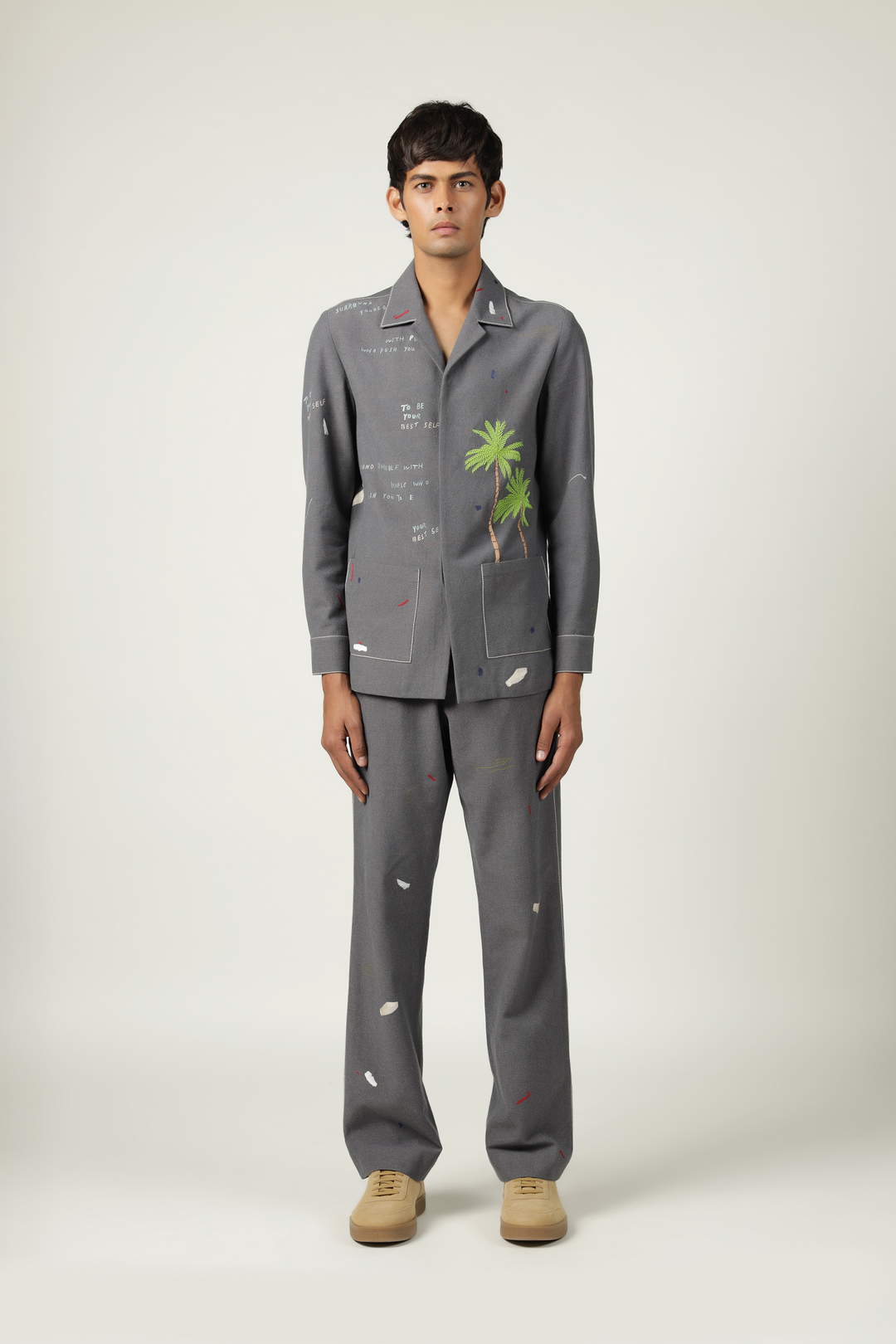 Straight Pants Of "( Holiday Shacket)"