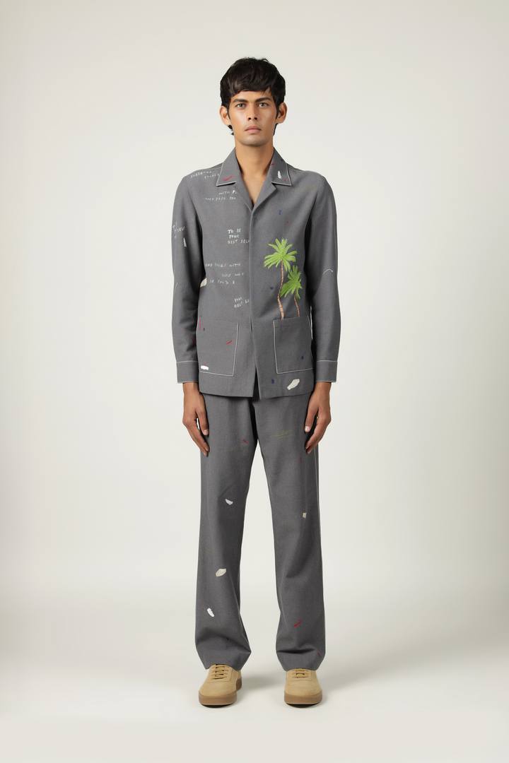 Straight Pants Of "( Holiday Shacket)"