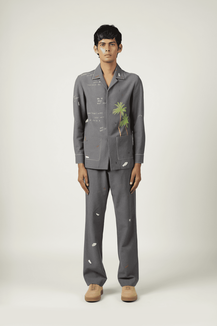 Holiday Shacket With Straight Pants