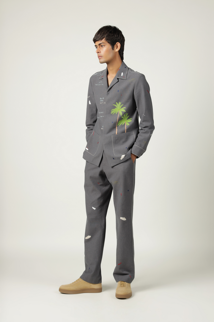 Straight Pants Of "( Holiday Shacket)"