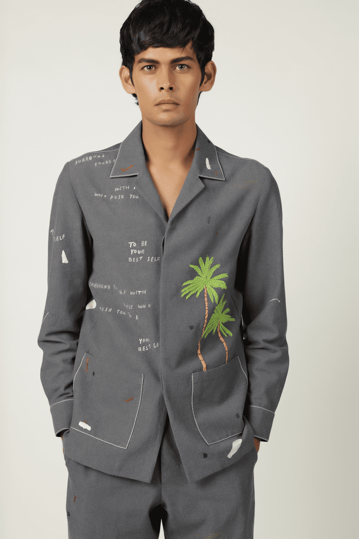 Holiday Shacket With Straight Pants