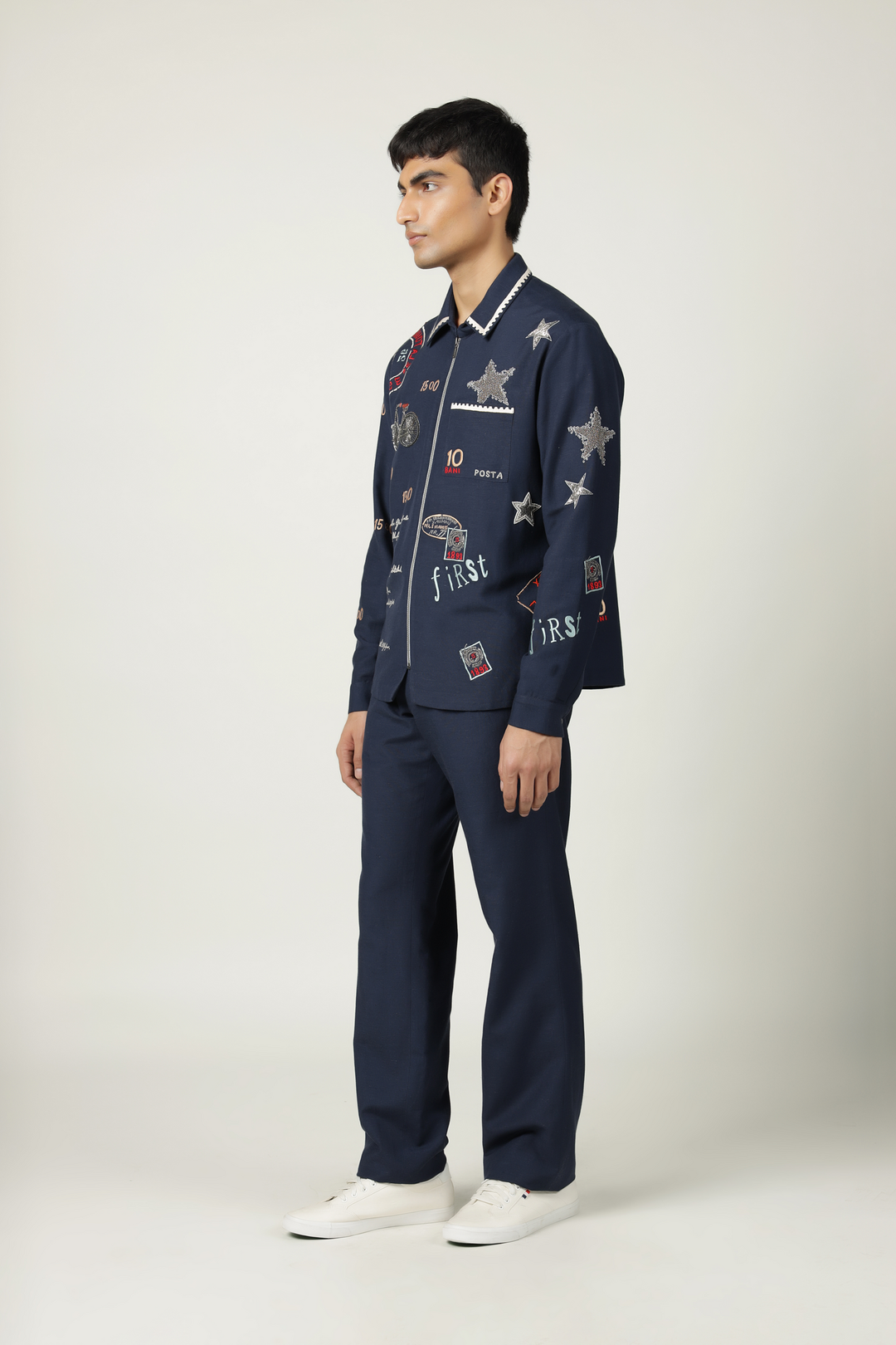 Straight Pants Of "(Postcard Shirt)"
