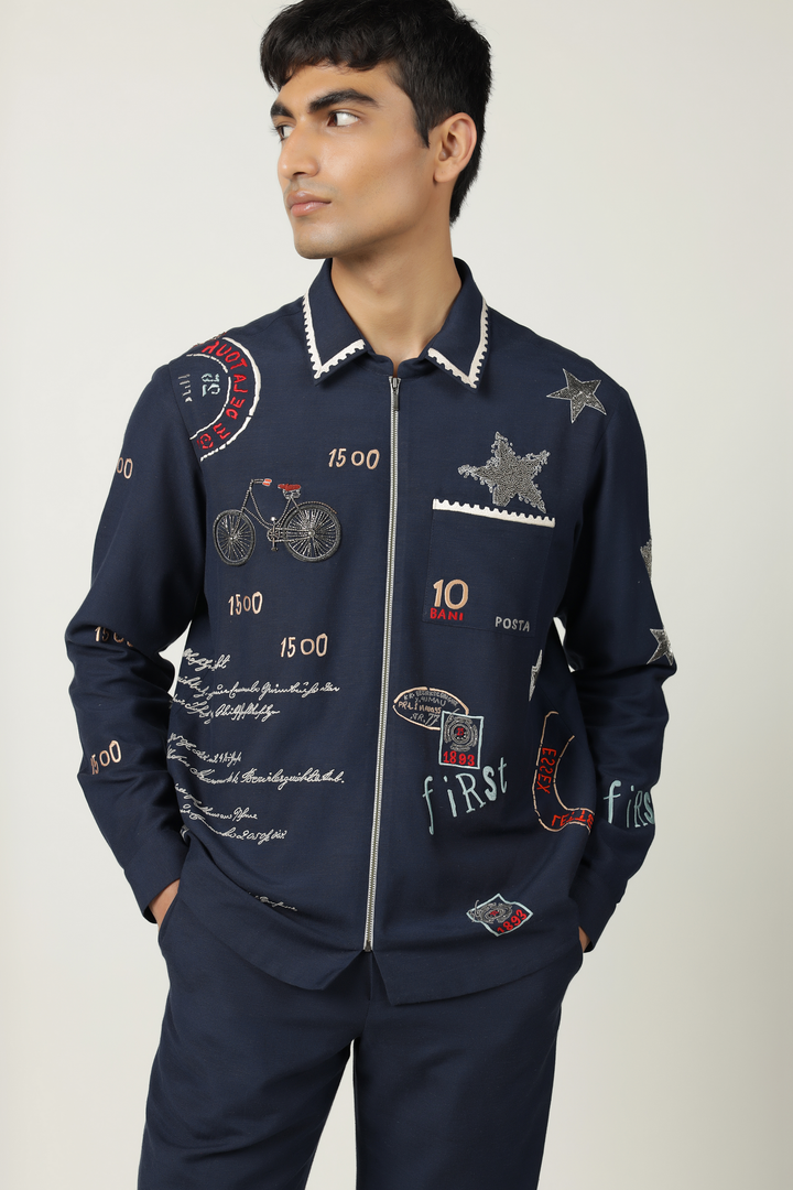 Straight Pants Of "(Postcard Shirt)"