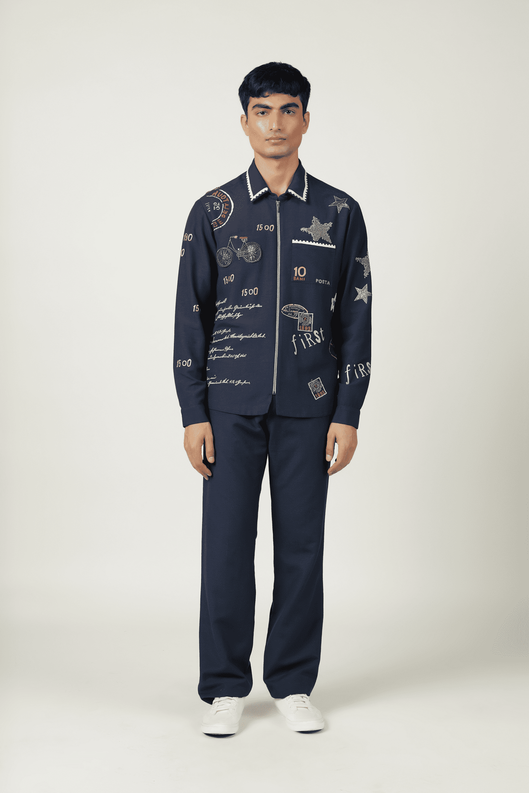 Postcard Shirt With Straight Pants