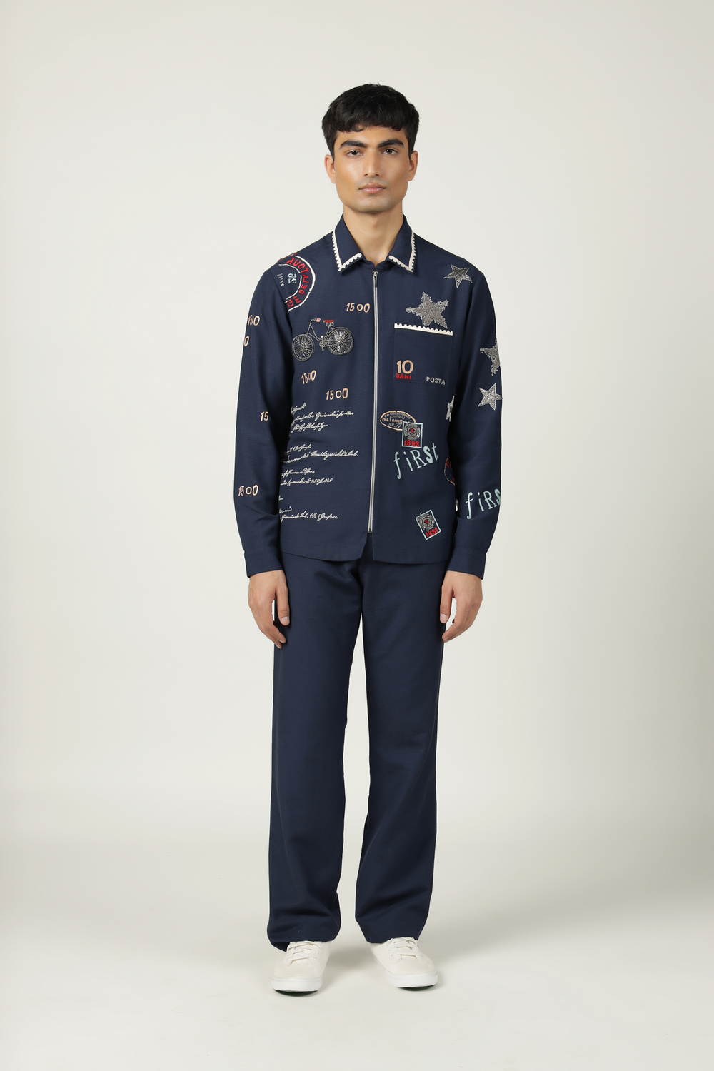 Straight Pants Of "(Postcard Shirt)"
