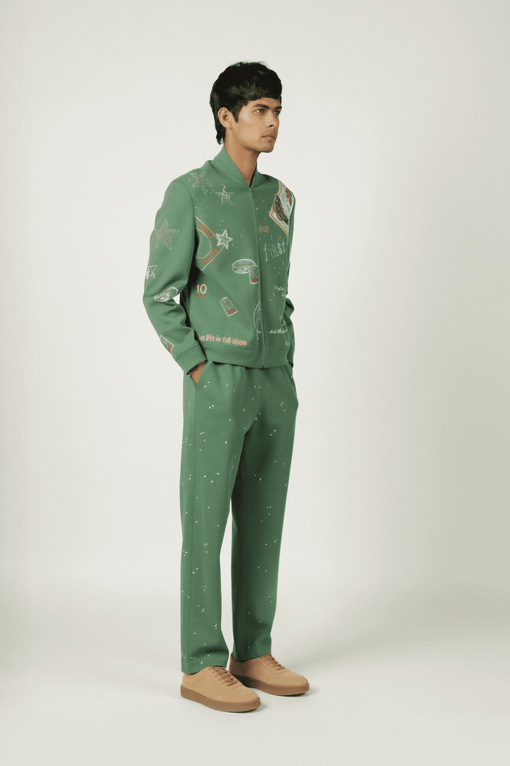 Postcard Bomber With Matching Jogger