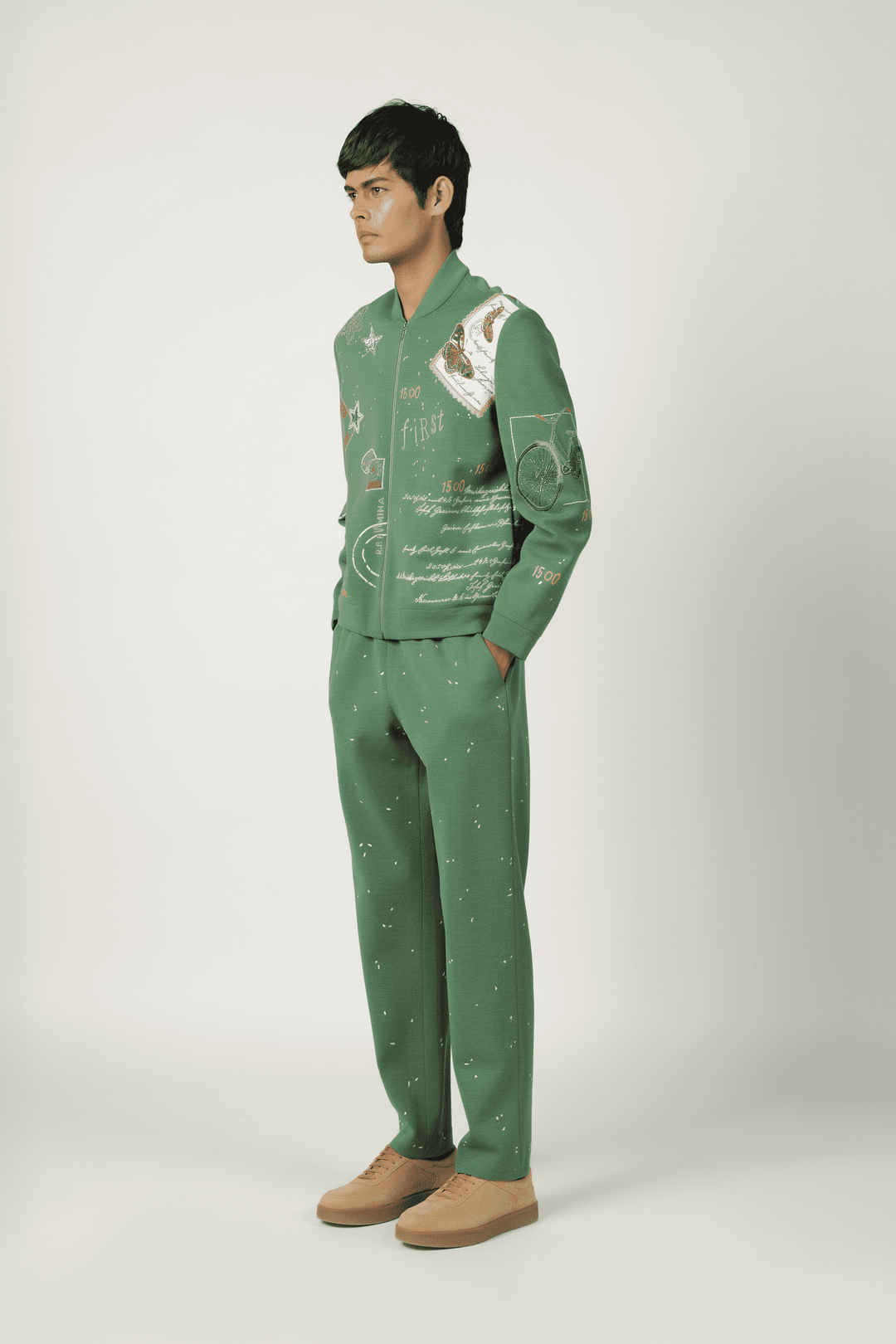 Postcard Bomber With Matching Jogger