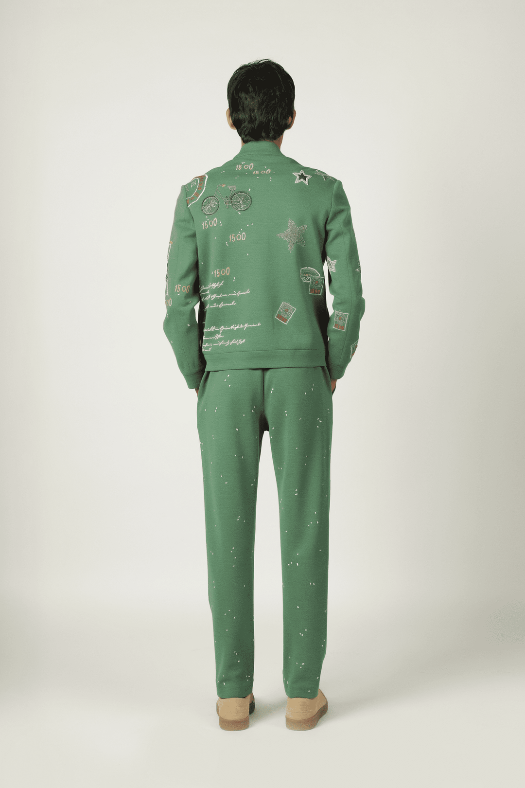 Postcard Bomber With Matching Jogger