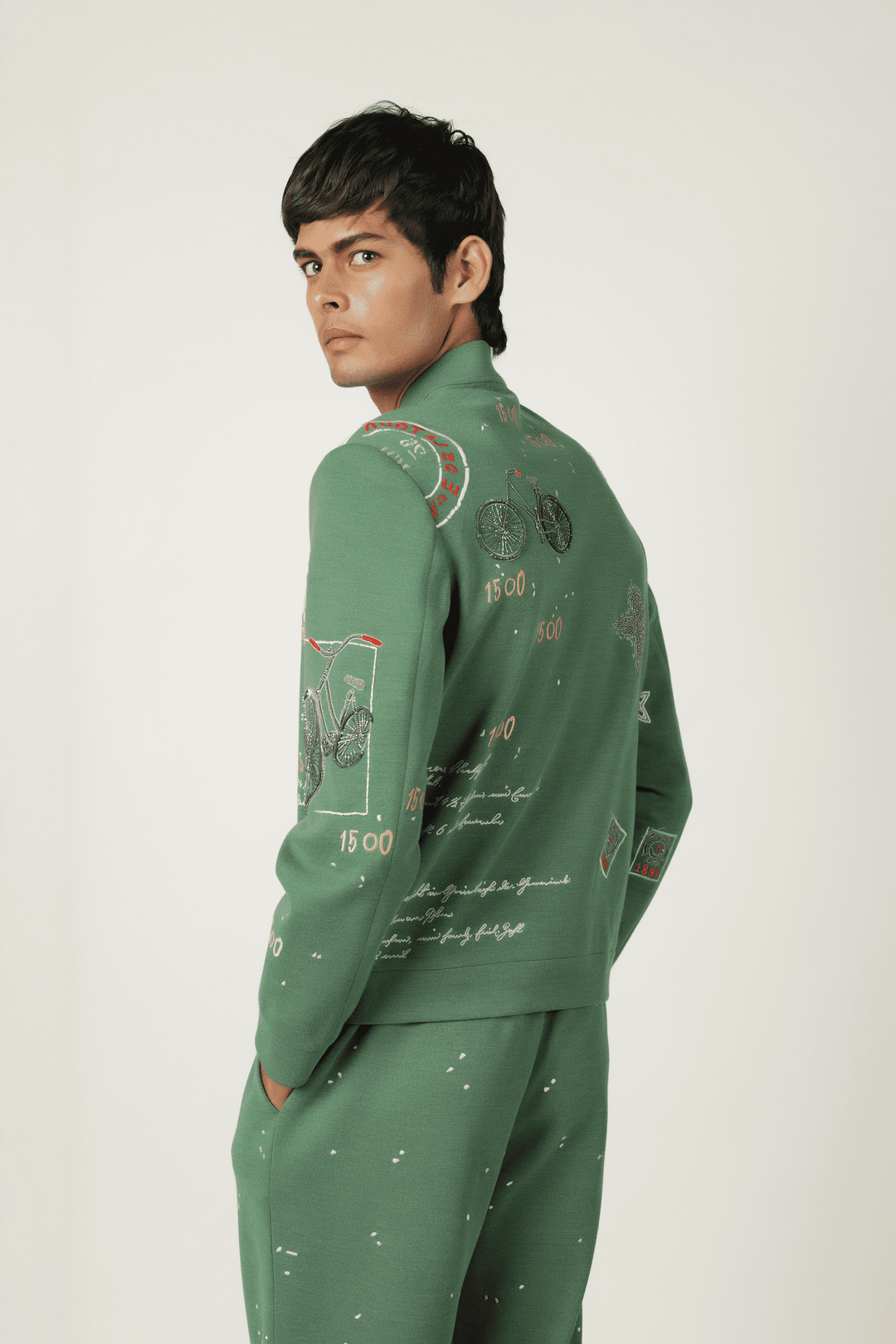 Postcard Bomber With Matching Jogger
