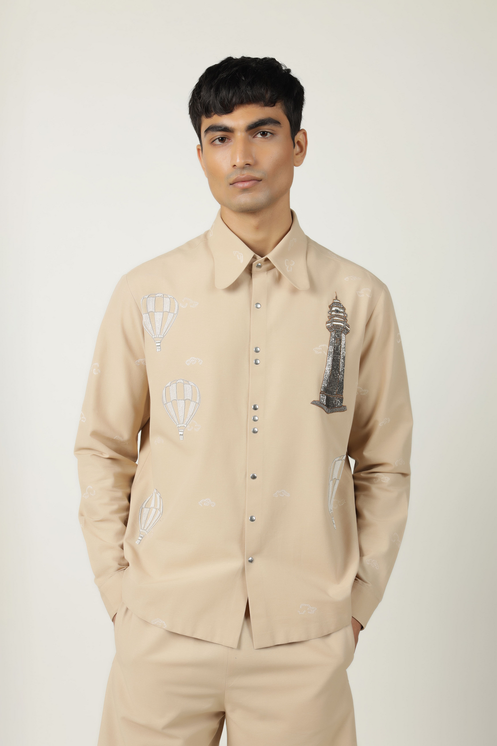 Lighthouse, Airballoons & Clouds Shirt